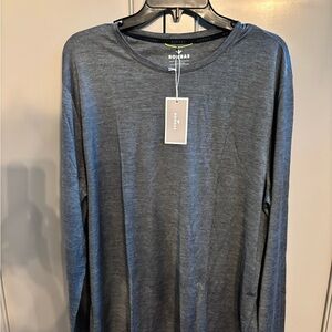 NWT Bombas Men's black Long Sleeve Shirt Merino Wool XL